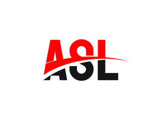 ASL Letter Initial Logo Design Vector Illustration