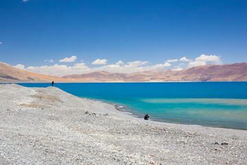 lac du tibet près de shishapangma
