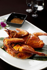 Delicious Chinese food, roasted pigeon