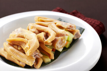 Delicious Chinese food, marinated duck feet
