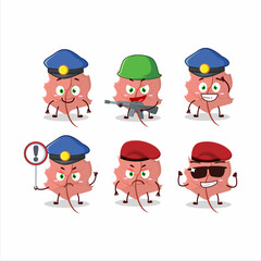 A dedicated Police officer of pink maple mascot design style