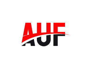 AUF Letter Initial Logo Design Vector Illustration