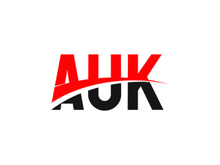 AUK Letter Initial Logo Design Vector Illustration