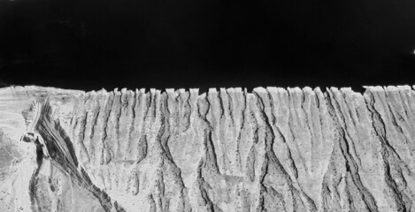 the limit,  Black and white photo, abstract photography of landscapes of the deserts of Africa from...