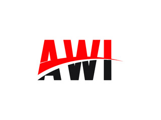 AWI Letter Initial Logo Design Vector Illustration