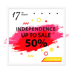 indonesian independence day discount promo poster