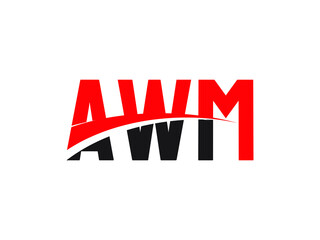 AWM Letter Initial Logo Design Vector Illustration