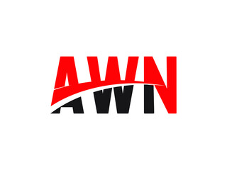 AWN Letter Initial Logo Design Vector Illustration