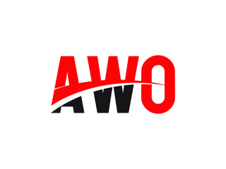 AWO Letter Initial Logo Design Vector Illustration