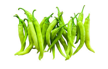 Banana Pepper isolated against a white  background
