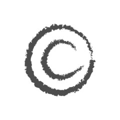 Naklejka premium Copyright brush icon. Patent, Legal , Intellectual property sign. Authorship Protection.