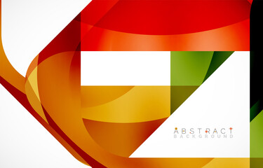 Minimal background. Abstract square shape with round corners created with wavy forms. Vector Illustration For Wallpaper, Banner, Background, Landing Page