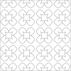floral seamless pattern background.Geometric ornament for wallpapers and backgrounds. Black and white pattern.