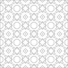 floral seamless pattern background.Geometric ornament for wallpapers and backgrounds. Black and white pattern.