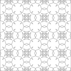 floral seamless pattern background.Geometric ornament for wallpapers and backgrounds. Black and white pattern.