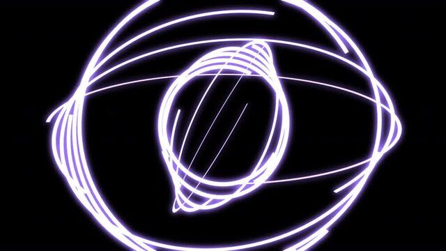 3D Arc Sphere Blinking Purple VJ Loop Animation Big