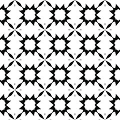 floral seamless pattern background.Geometric ornament for wallpapers and backgrounds. Black and white pattern.