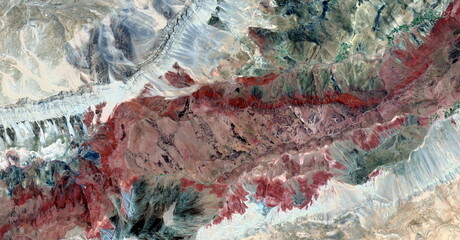 the open wound, abstract photography of the deserts of Africa from the air. aerial view of desert...