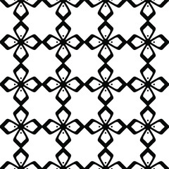 Fototapeta premium floral seamless pattern background.Geometric ornament for wallpapers and backgrounds. Black and white pattern.