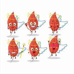 Dried leaves cartoon designs as a cute angel character