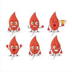 A sporty dried leaves boxing athlete cartoon mascot design