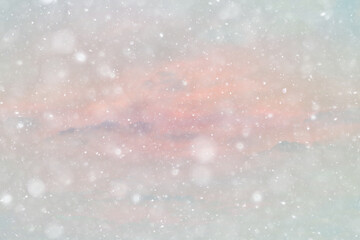 Fototapeta premium abstract snow background sky snowflakes gradient