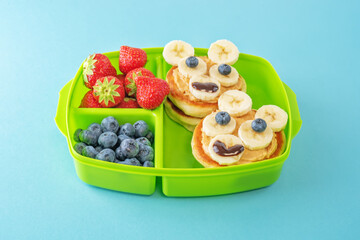 Kid's healthy breakfasts with funny faces