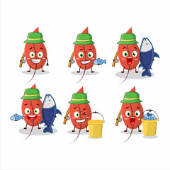 A fisherman dried leaves cartoon picture catch a big fish