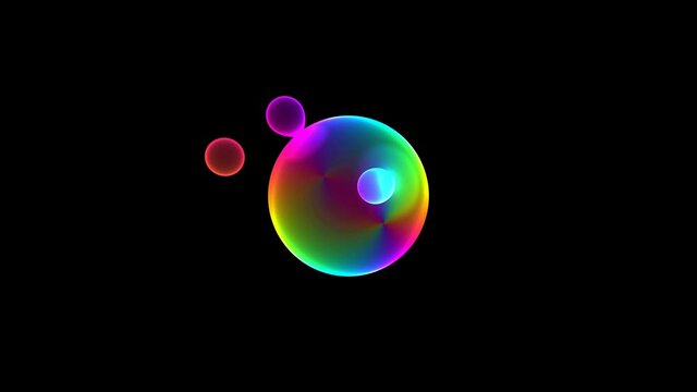 Moving colored bubbles (4K 3840x2160 30fps).