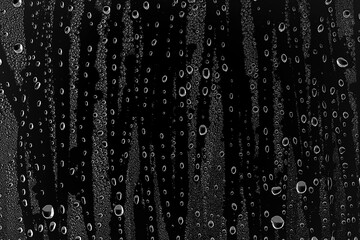 Obraz premium background water drops on black glass, full photo size, overlay layer design
