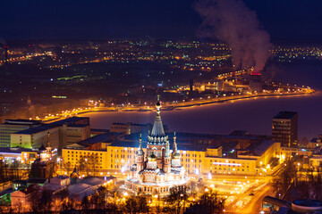 Fototapeta premium St. Michael's Cathedral in the city of Izhevsk