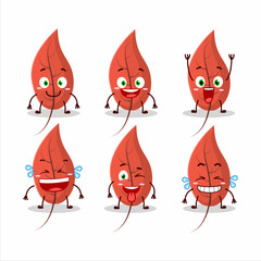 Cartoon character of dried leaves with smile expression