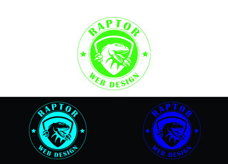 Raptor Logo or Icon Design Vector Image Template