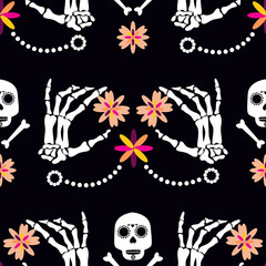Skeleton hands  pattern 3