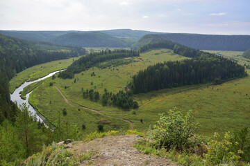 Irgina river valley with Vakutin stone
