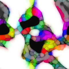 Blurred solarized ombre blotched blob seamless texture. Trendy soft multicolor digital blur shape style. Modern trendy futuristic fashion print. © Limolida Studio