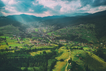 Carpathian mountain landscape