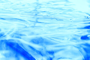 abstract blurred blue plastic background, gel technology design