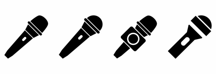microphone icon set vector sign symbol