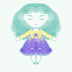 doll in purple dress