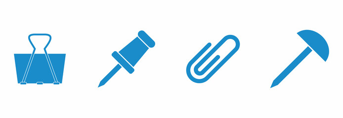 paperclip icon, clipboard icon set vector sign symbol