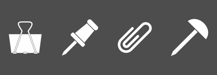 paperclip icon, clipboard icon set vector sign symbol