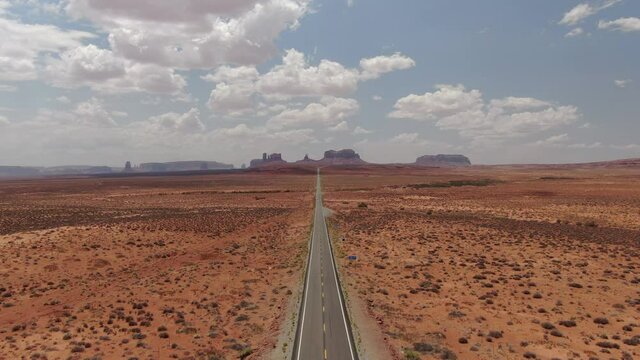 Monument Valley Forrest Gump Point Highway 163 Aerial Shot Back Navajo Nation