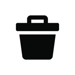 Trash bin icon vector graphic illustration