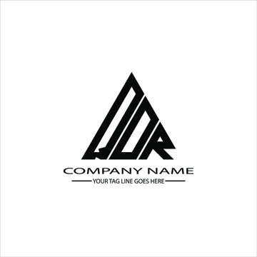 QDR letter logo creative design. QDR unique design