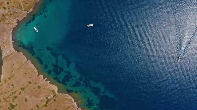 aerial drone view of the city bodrum and hotels with beautiful blue sea touristic attraction and travel destination