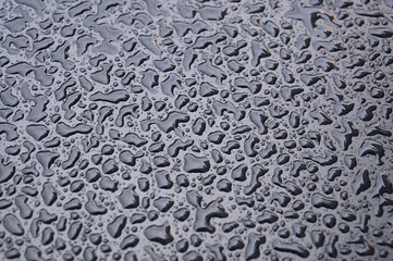 Close up water drops on metal surface can be used for web design