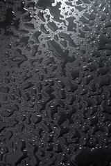 Close up water drops on metal surface can be used for web design