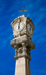 Old clock in The Concha Beach, San Sebastian, Guipuzcoa, Basque Country, Spain.