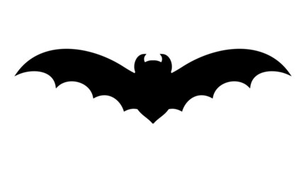 シンプルなコウモリのイラスト。ハロウィンのイラスト素材。